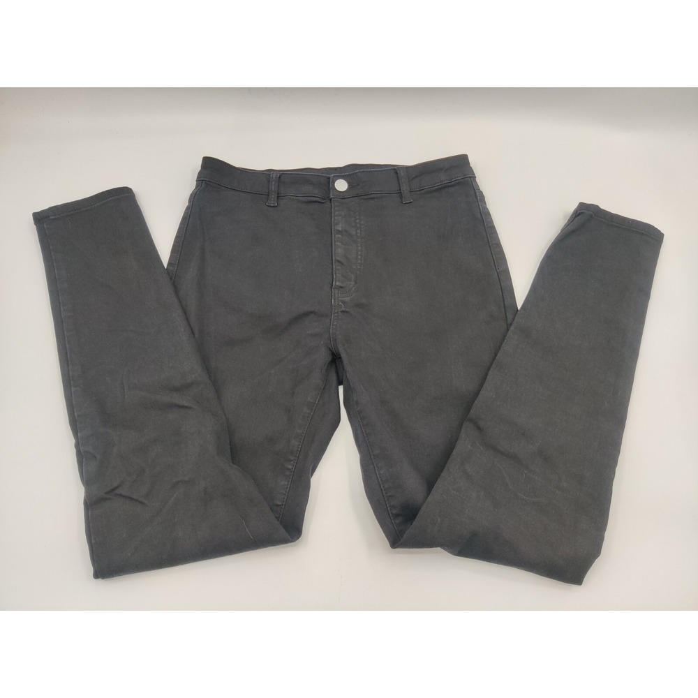 SHEIN Womens High Waisted Skinny Jeans Black Size 30 Stretch Denim Slim Fit